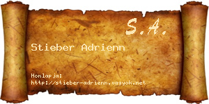 Stieber Adrienn névjegykártya
